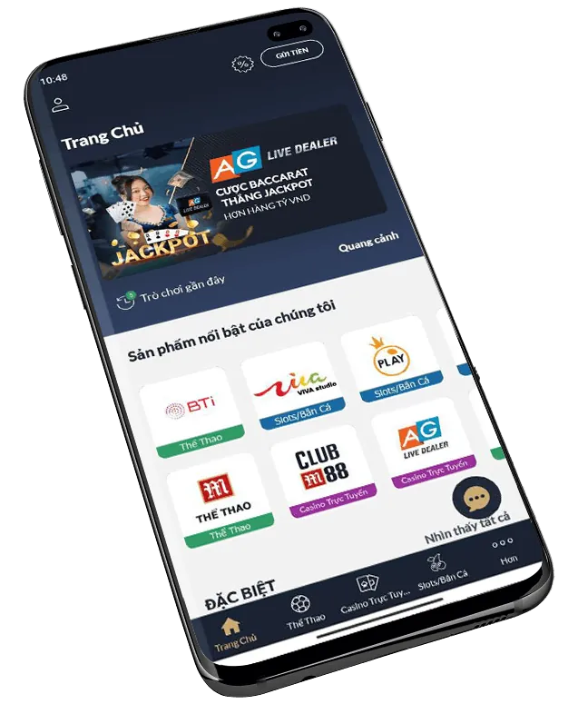 Người chơi đang thao tác trên giao diện game nổ hũ di động